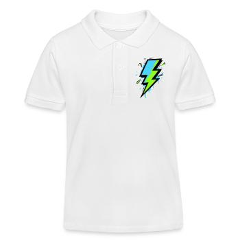 Strahl der modernen Elektrizität - Kinder Organic Poloshirt Mini Sprinter von Stanley/Stella - Weiß - Vorne