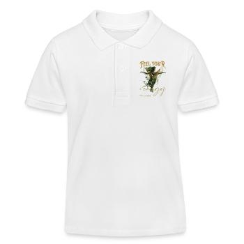 Forest Spirit with Wings – Feel Your Enjoy - Kids Organic Polo Shirt by Stanley/Stella - white - Front