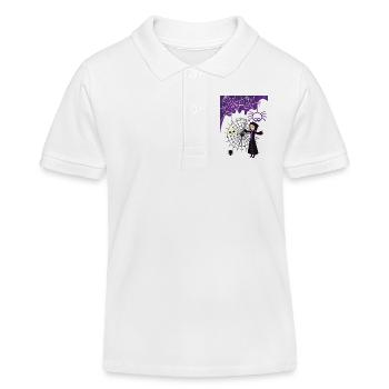 Grim Reaper in the spider's web - Kids Organic Polo Shirt by Stanley/Stella - white - Front