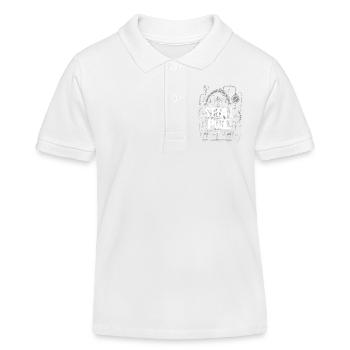 Steampunk Gears Arch - Kids Organic Polo Shirt by Stanley/Stella - white - Front