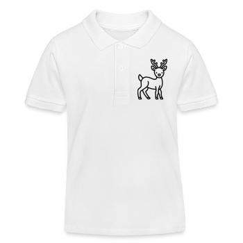 cerf - Polo enfant bio Stanley/Stella - blanc - Devant