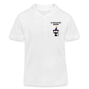 cat - Kinder Organic Poloshirt Mini Sprinter von Stanley/Stella - Weiß - Vorne