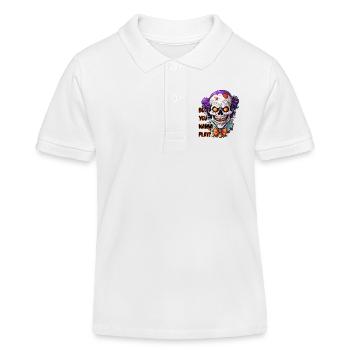 Clown / Circus / Carnival / Carnival / Playful - Kids Organic Polo Shirt by Stanley/Stella - white - Front