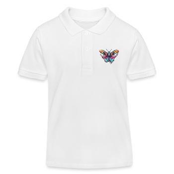 Moth / Animal / Insect / Larva / Pest - Kids Organic Polo Shirt by Stanley/Stella - white - Front