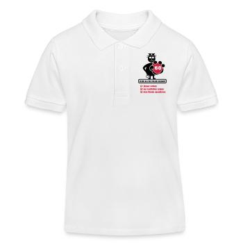 60th Birthday Shirt "Older than the allowed ..." - Kids Organic Polo Shirt by Stanley/Stella - white - Front