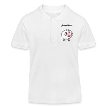 Je ne suis pas un mouton - Polo enfant bio Stanley/Stella - blanc - Devant