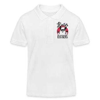 Llater Llosers Llama - Lama - Geschenk - Humor - Kinder Organic Poloshirt Mini Sprinter von Stanley/Stella - Weiß - Vorne
