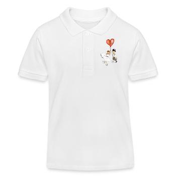 Maman et papa - Jeunes mariés - Polo enfant bio Stanley/Stella - blanc - Devant