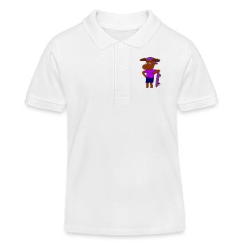 Emil Skateboard - Kinder Organic Poloshirt Mini Sprinter von Stanley/Stella - Weiß - Vorne