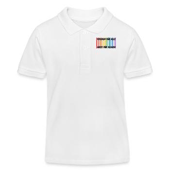 Demo Frieden für alle Hass für keinen 7 FCKAFD - Kinder Organic Poloshirt Mini Sprinter von Stanley/Stella - Weiß - Vorne