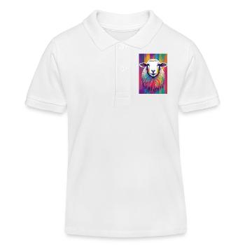 Buntes Schaf - Kinder Organic Poloshirt Mini Sprinter von Stanley/Stella - Weiß - Vorne
