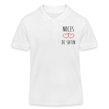 Satin-Hochzeit 24 Jahre Liebe - Kinder Organic Poloshirt Mini Sprinter von Stanley/Stella - Weiß - Vorne