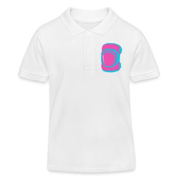 Knieschoner Rollschuhfahren Roller Derby Skaten - Kinder Organic Poloshirt Mini Sprinter von Stanley/Stella - Weiß - Vorne