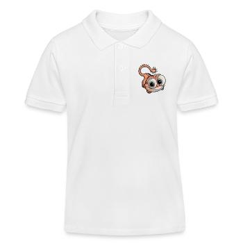 créature fantastique drôle rieur - Polo enfant bio Stanley/Stella - blanc - Devant