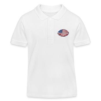 American Football United States Flag - Kids Organic Polo Shirt by Stanley/Stella - white - Front