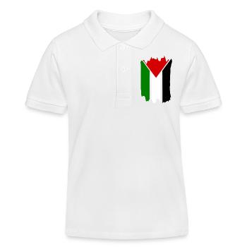 Palestine - Polo enfant bio Stanley/Stella - blanc - Devant