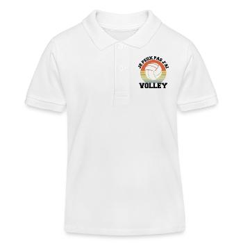 Ich kann nicht Ich habe Volley Humor Geschenk - Kinder Organic Poloshirt Mini Sprinter von Stanley/Stella - Weiß - Vorne