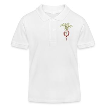 ruebe rueben beet turnip veggie gemuese vegetables - Kinder Organic Poloshirt Mini Sprinter von Stanley/Stella - Weiß - Vorne