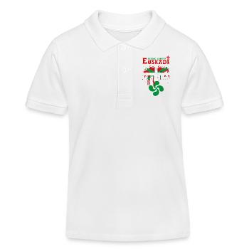euskadi pays basque 09 - Kids Organic Polo Shirt by Stanley/Stella - white - Front