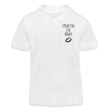 Rugby / Rugbyman / Sport / Fighter / Fight - Kids Organic Polo Shirt by Stanley/Stella - white - Front