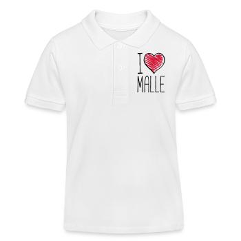 i love malle - Kinder Organic Poloshirt Mini Sprinter von Stanley/Stella - Weiß - Vorne