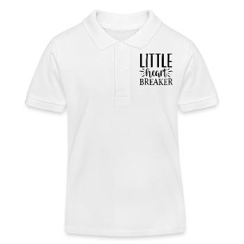 Design Little heart breaker - Polo enfant bio Stanley/Stella - blanc - Devant