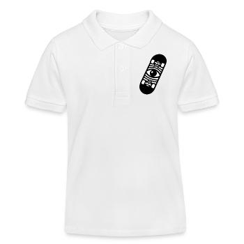 Skateboard - Kinder Organic Poloshirt Mini Sprinter von Stanley/Stella - Weiß - Vorne