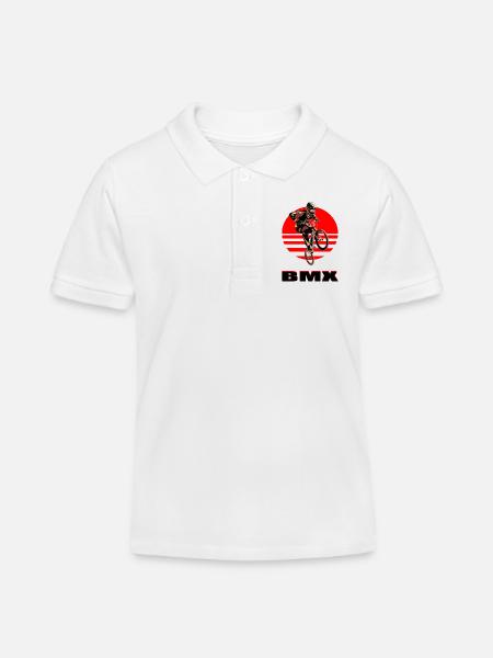 Vélo BMX - Polo enfant bio Stanley/Stella - blanc