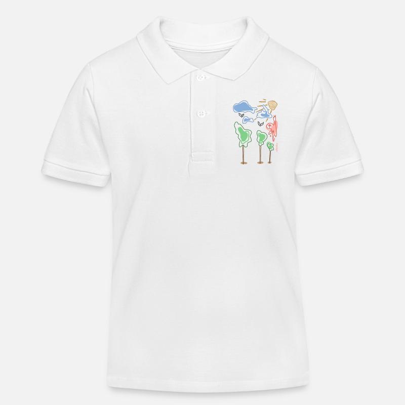 Süßes Gemälde, Kindermalerei - Kinder Organic Poloshirt Mini Sprinter von Stanley/Stella - Weiß