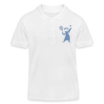 pinguin tennis tennisspieler aufschlag - Kinder Organic Poloshirt Mini Sprinter von Stanley/Stella - Weiß - Vorne