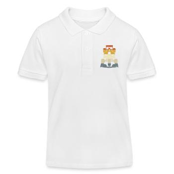 Retro Vintage Open-Wheel-Rennwagen-Motorsport - Kinder Organic Poloshirt Mini Sprinter von Stanley/Stella - Weiß - Vorne