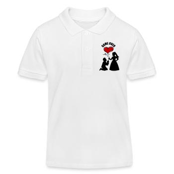 Brautpaar Ehepaar Hochzeit - Kinder Organic Poloshirt Mini Sprinter von Stanley/Stella - Weiß - Vorne
