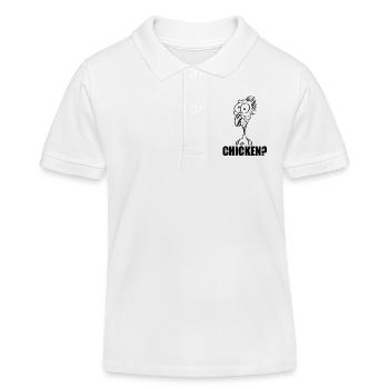 CHICKEN? Verdutzter Chicken Hühnerkopf – Humor - Kinder Organic Poloshirt Mini Sprinter von Stanley/Stella - Weiß - Vorne