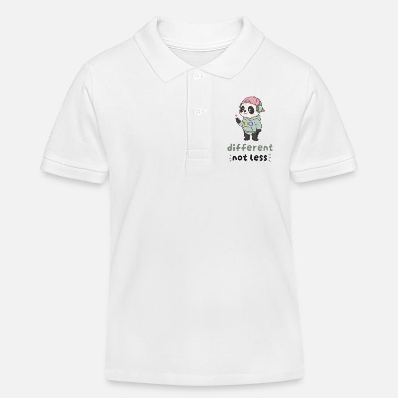 Différent, pas moins panda - Polo enfant bio Stanley/Stella - blanc