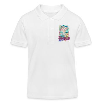 Under The Sun Skull Strand Sommer Geschenk - Kinder Organic Poloshirt Mini Sprinter von Stanley/Stella - Weiß - Vorne