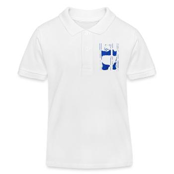Panda in Wasserfarbe, handgezeichnet, No AI - Kinder Organic Poloshirt Mini Sprinter von Stanley/Stella - Weiß - Vorne