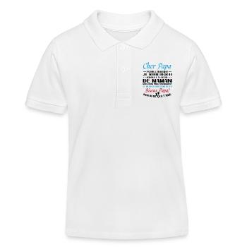 Annonce Grossesse Originale Pour Futur Papa - Polo enfant bio Stanley/Stella - blanc - Devant