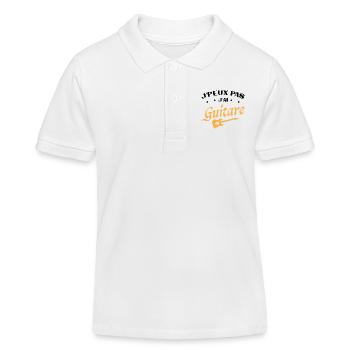 I can't I guitar - Kids Organic Polo Shirt by Stanley/Stella - white - Front