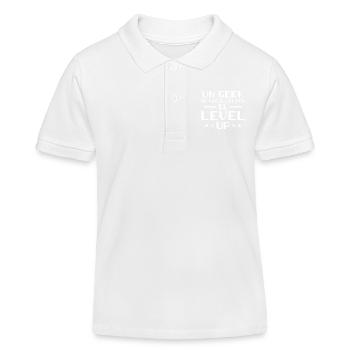 Ein Geek wird nicht alt, er steigt auf - Kinder Organic Poloshirt Mini Sprinter von Stanley/Stella - Weiß - Vorne