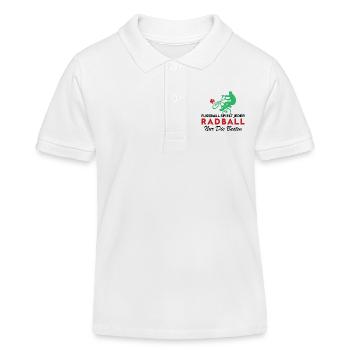 Radfahren Ball Torwart cycleball - Kinder Organic Poloshirt Mini Sprinter von Stanley/Stella - Weiß - Vorne