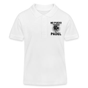 Ich kann Padel Gift Padelist nicht haben - Kinder Organic Poloshirt Mini Sprinter von Stanley/Stella - Weiß - Vorne