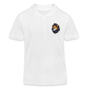 Lion Lion Head - Kids Organic Polo Shirt by Stanley/Stella - white - Front
