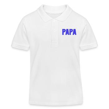 HAPPY FATHER'S DAY. DAD. FATHER'S DAY. FATHER - Kids Organic Polo Shirt by Stanley/Stella - white - Front