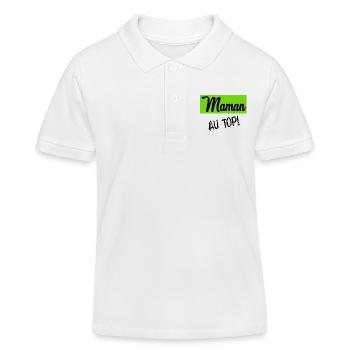 MAMA - Kinder Organic Poloshirt Mini Sprinter von Stanley/Stella - Weiß - Vorne