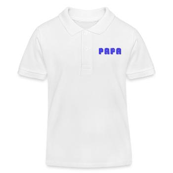 HAPPY FATHER'S DAY. DAD. FATHER'S DAY. FATHER - Kids Organic Polo Shirt by Stanley/Stella - white - Front