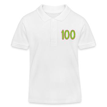 100. 100 ANS. 100e ANNIVERSAIRE. ANNIVERSAIRE 100 - Polo enfant bio Stanley/Stella - blanc - Devant