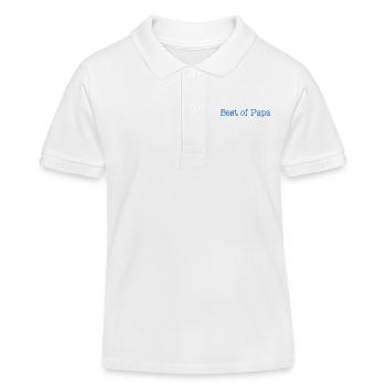 VATERTAG. FROHER VATERTAG. PAPA. ALLES GUTE ZUM GEBURTSTAG. - Kinder Organic Poloshirt Mini Sprinter von Stanley/Stella - Weiß - Vorne