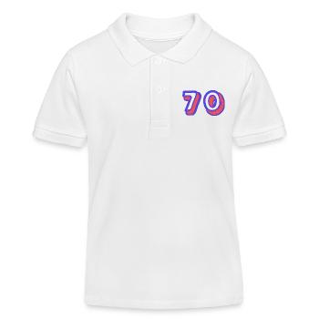 70. 70 ANS. 70e ANNIVERSAIRE. ANNIVERSAIRE 70 ANS. - Polo enfant bio Stanley/Stella - blanc - Devant