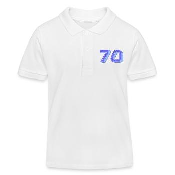 70. 70 YEARS. 70th ANNIVERSARY. 70 YEARS ANNIVERSARY. - Kids Organic Polo Shirt by Stanley/Stella - white - Front