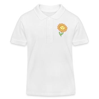 Sun Flower - Kids Organic Polo Shirt by Stanley/Stella - white - Front